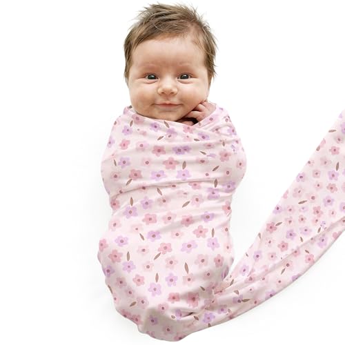 Caden Lane Review: Soft, Stylish Baby Essentials Every Parent Needs 6 Caden Lane Baby Swaddle & Receiving Blanket, Soft, Breathable & Temperature-Regulating Bamboo Viscose Fabric for Swaddling Newborns, Gender Neutral Infant Blanket for Boys & Girls, Blushing Blooms