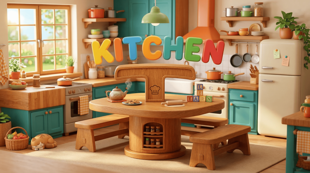 how to spell kitchen mnemonic T for table