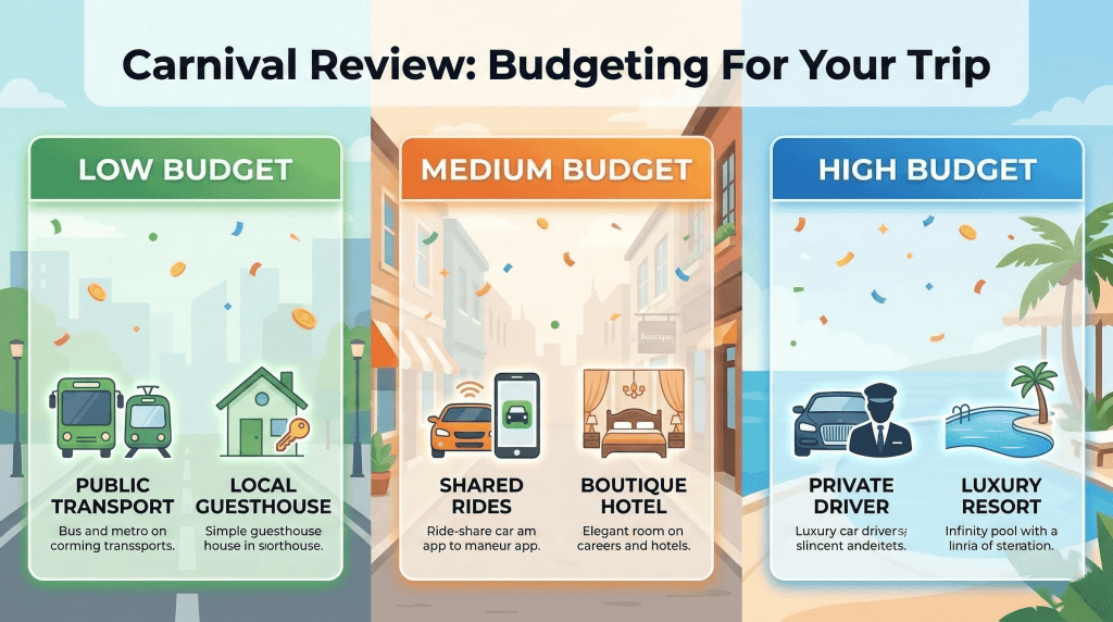 Carnival Review 2026: A Complete Guide to the World’s Greatest Festivals 5 carnival trip cost budgeting infographic comparison